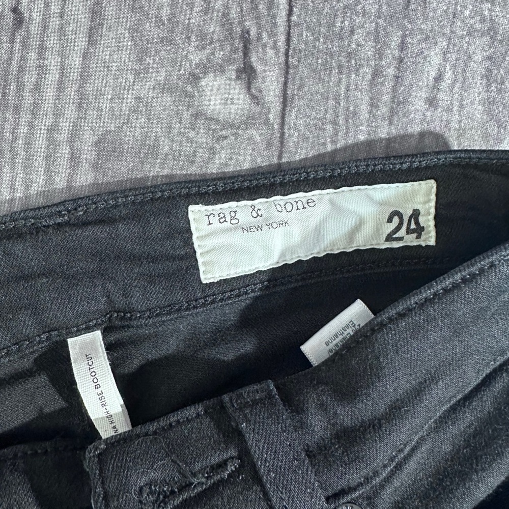 Rag & Bone Nina High-Rise Bootcut Black Jeans [1263] - Picture 7 of 9